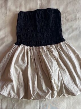 NEW! Dissh- Stevie Black and Stone Mini Dress Strapless Balloon Bubble Size 12